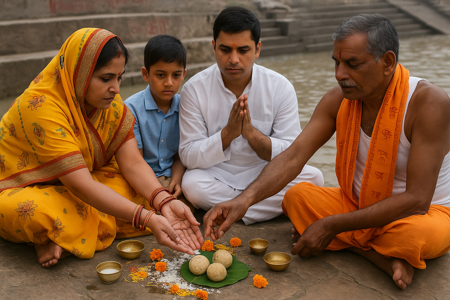 Pind Daan during Pitripaksha at Gaya Ji | पिंडदान — पितृपक्ष, गया जी