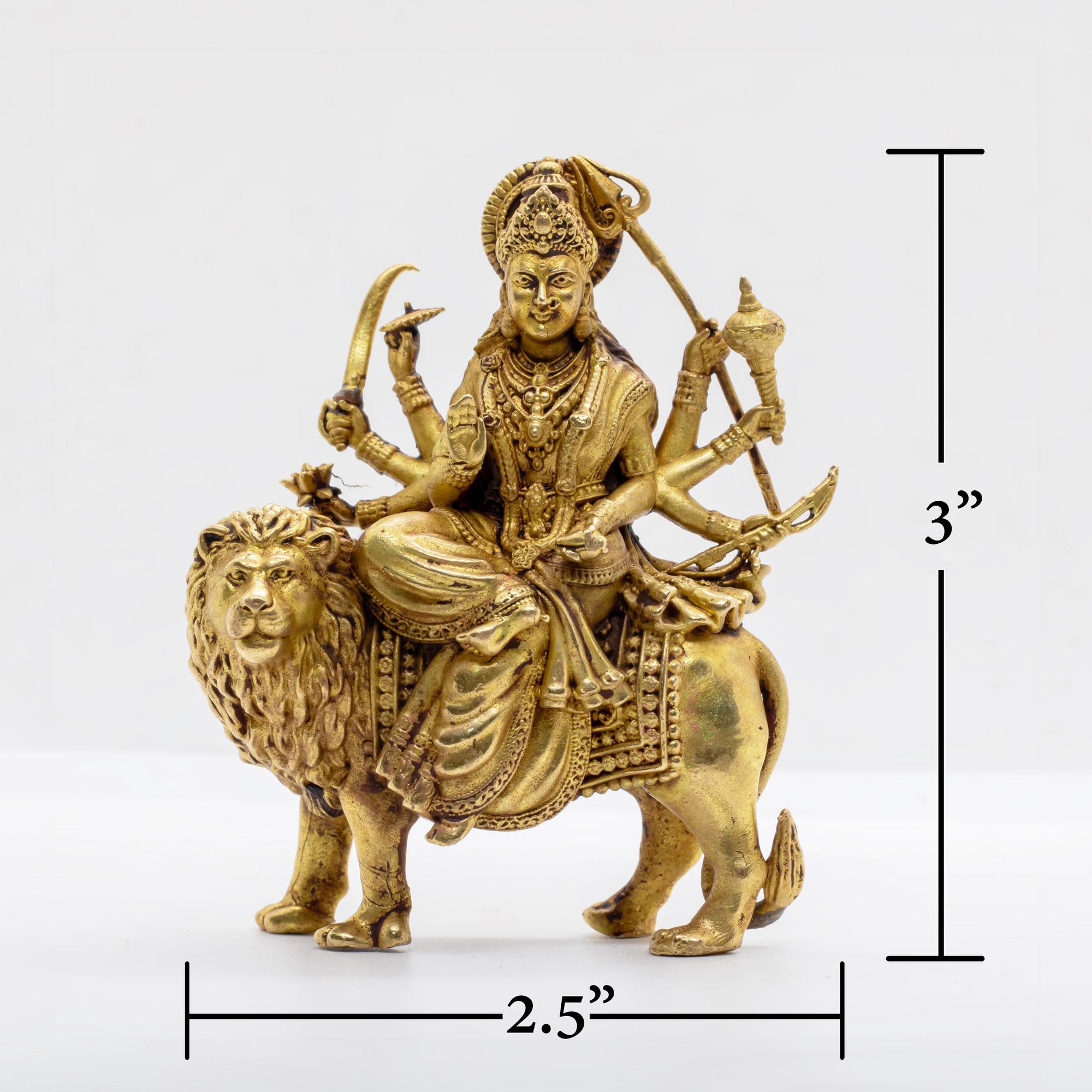 Maa Durga Murti – Brass Idol - 3"